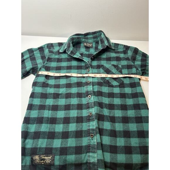 The Vermont Flannel Co Women’s Small Green Plaid Button Up Flannel Shirt - Picture 6 of 7